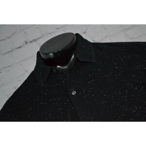 Bonobos Dress Shirt Mens Size XL Slim Fit Black Speckled Gray Cotton Long Sleeve